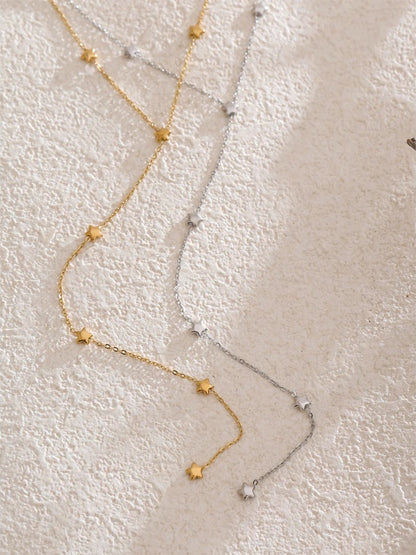 Popular stainless steel star y chain long necklace - product image