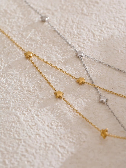Popular stainless steel star y chain long necklace - product image