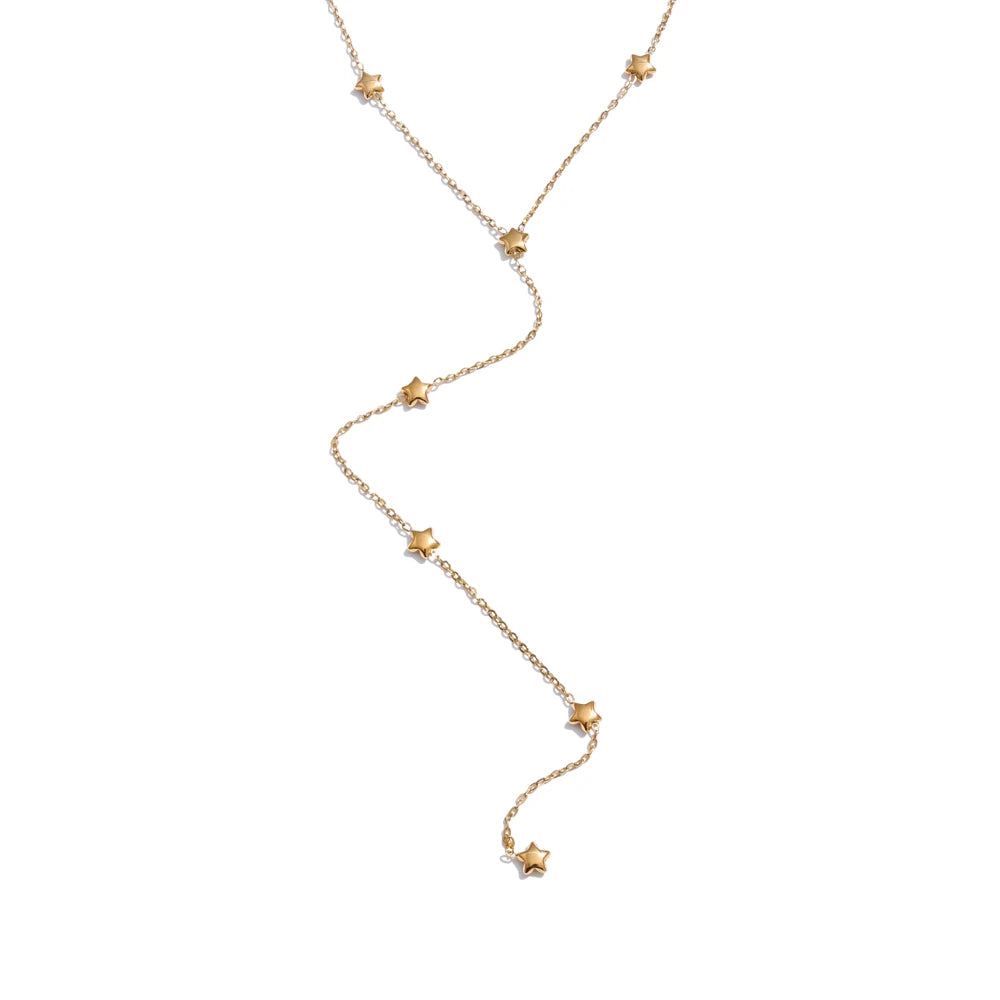 Popular stainless steel star y chain long necklace - product image