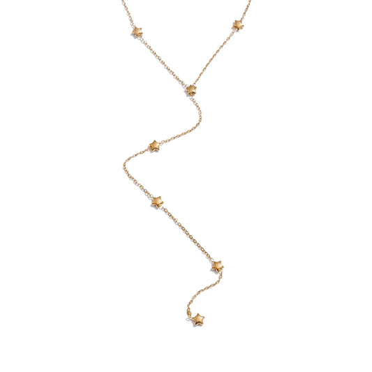 Popular stainless steel star y chain long necklace - product image
