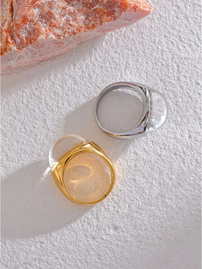 Resin abstract cast fashion mysterious ring - product image