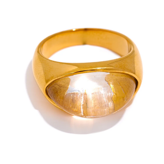 Resin abstract cast fashion mysterious ring - product image