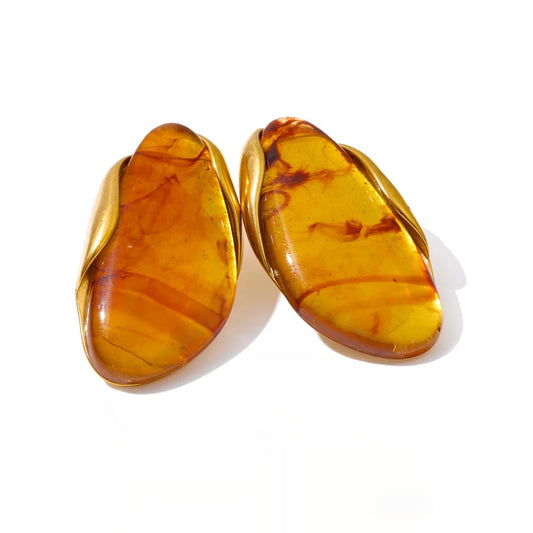 Resin abstract stud earrings - product image