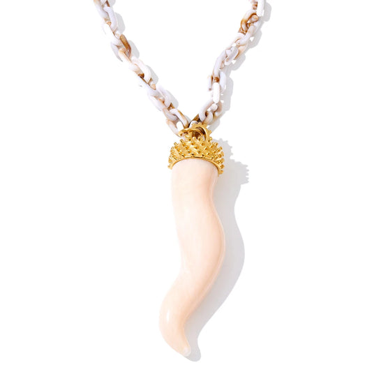 Resin chain chili pendant handmade necklace - product image