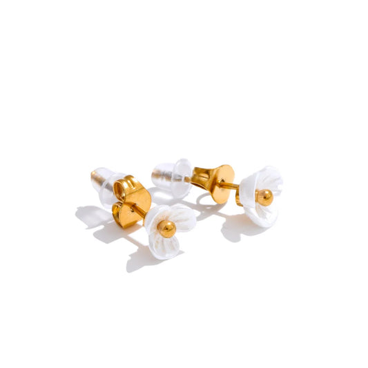 Resin flower jewelry set ring earrings necklace - product image