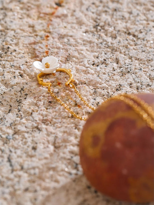 Resin flower pendant summer necklace - product image