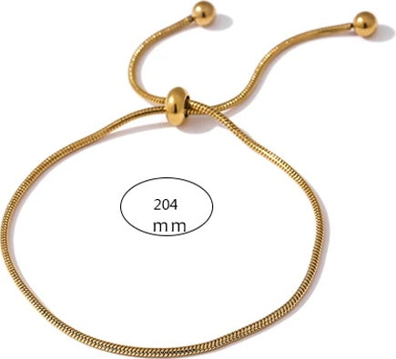 Retractable snake chain contemporary wrist bracelet - product image