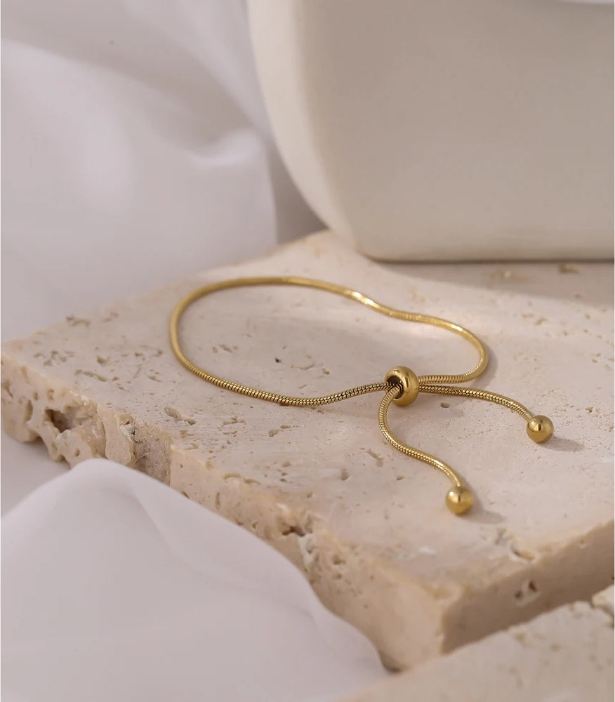 Retractable snake chain contemporary wrist bracelet - product image