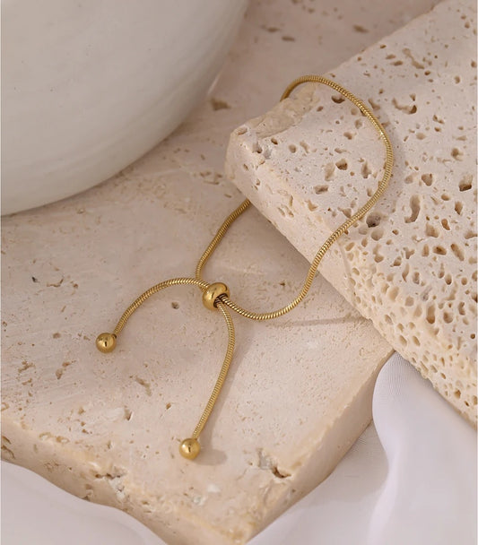 Retractable snake chain contemporary wrist bracelet - product image