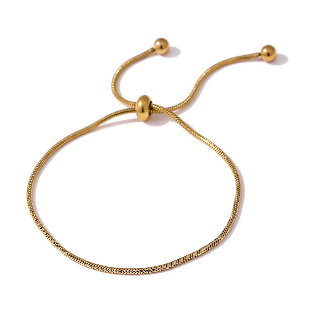 Retractable snake chain contemporary wrist bracelet - product image