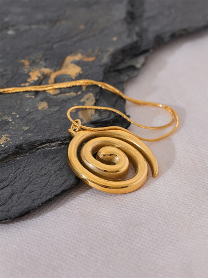 Round abstract pendant necklace women fashion - product image