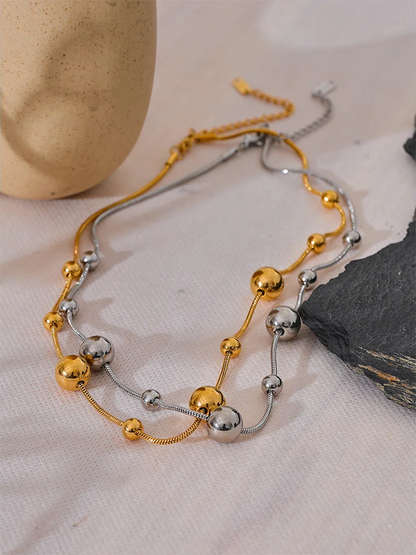Round beads chain statement necklace women fashion - product image