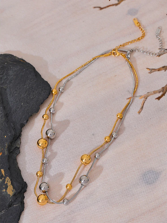 Round beads chain statement necklace women fashion - product image