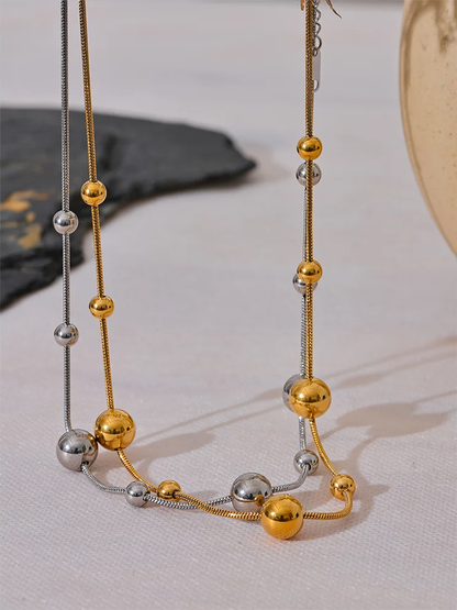 Round beads chain statement necklace women fashion - product image
