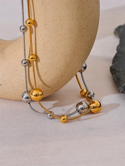 Round beads chain statement necklace women fashion - product image