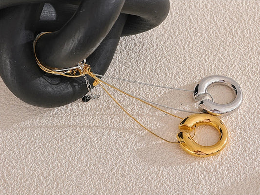 Round chain crossover versatile pendant necklace - product image