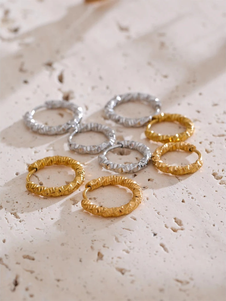 Round daily wear hoop earrings - product image