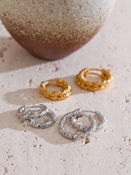 Round daily wear hoop earrings - product image