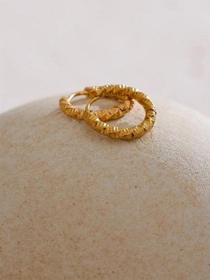 Round daily wear hoop earrings - product image