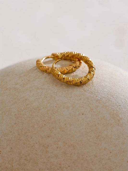 Round daily wear hoop earrings - product image