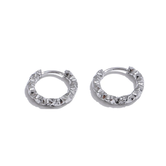 Round daily wear hoop earrings - product image