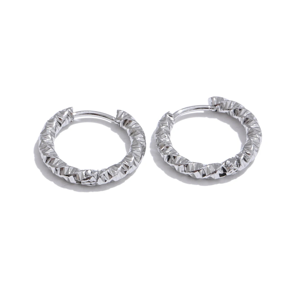 Round daily wear hoop earrings - product image