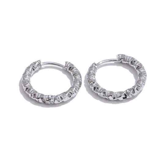 Round daily wear hoop earrings - product image