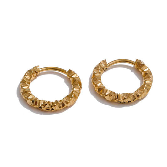Round daily wear hoop earrings - product image