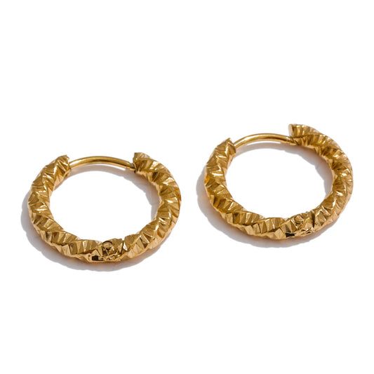 Round daily wear hoop earrings - product image