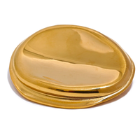 Round Minimalist Metal Brooch Accessory