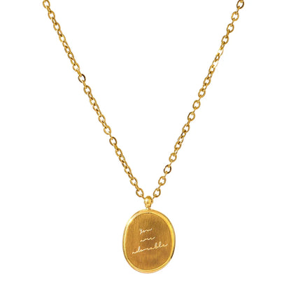 Round modern statement collar pendant necklace - product image