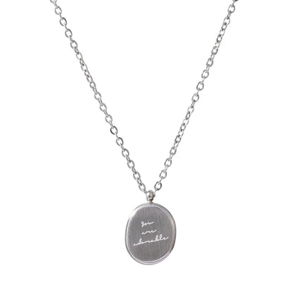 Round modern statement collar pendant necklace - product image