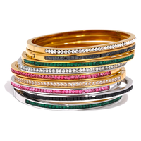 Round Square Colorful Cubic Zirconia Fashion Bracelet