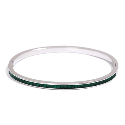 Round square colorful cubic zirconia fashion bracelet - product image