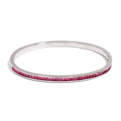 Round square colorful cubic zirconia fashion bracelet - product image
