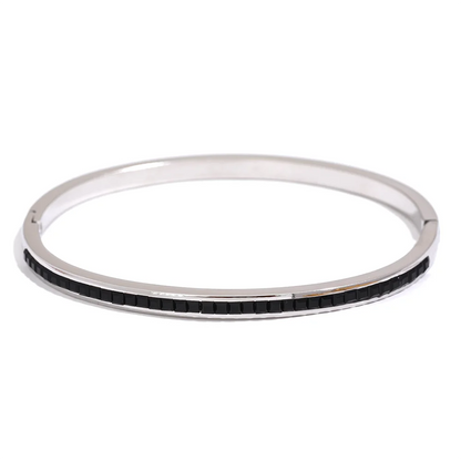 Round square colorful cubic zirconia fashion bracelet - product image