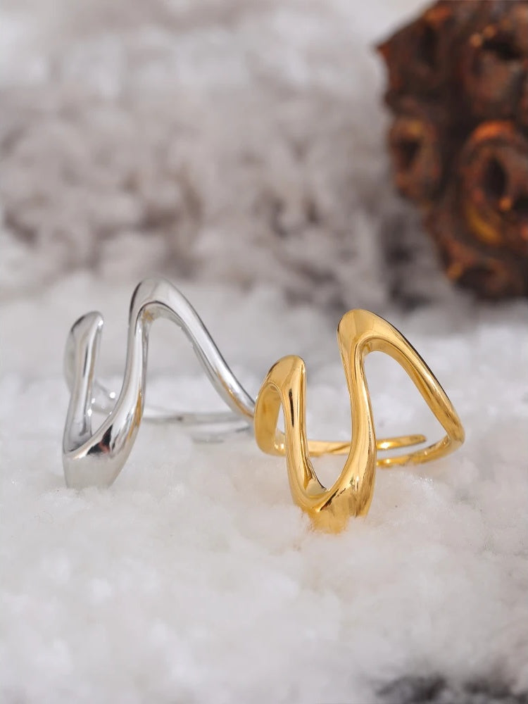 Rust proof u shape adjustable minimalist ring - product image