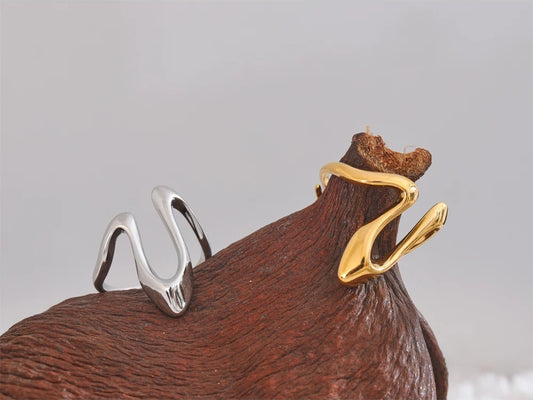 Rust proof u shape adjustable minimalist ring - product image
