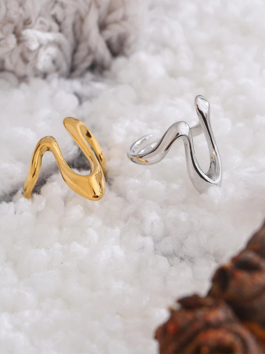 Rust proof u shape adjustable minimalist ring - product image