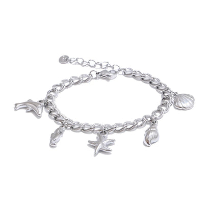 Seashell conch starfish jewelry set - product image