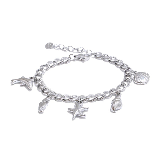 Seashell conch starfish jewelry set - product image