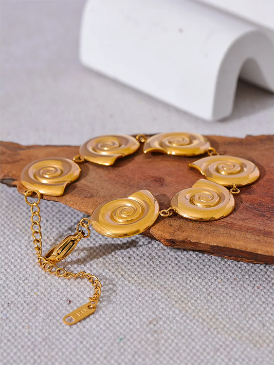 Shell chain drop necklace bracelet jewelry set women - product image