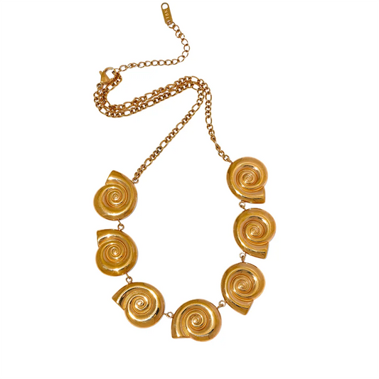 Shell chain drop necklace bracelet jewelry set women - product image