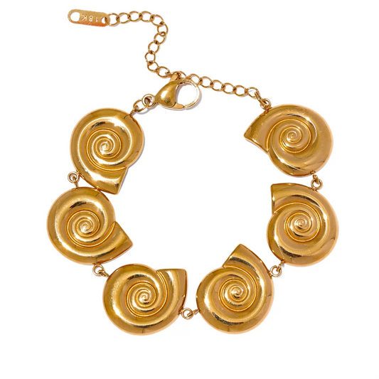 Shell chain drop necklace bracelet jewelry set women - product image