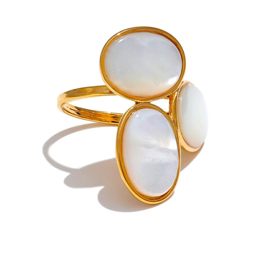 Shell flower adjustable abstract casting ring - product image