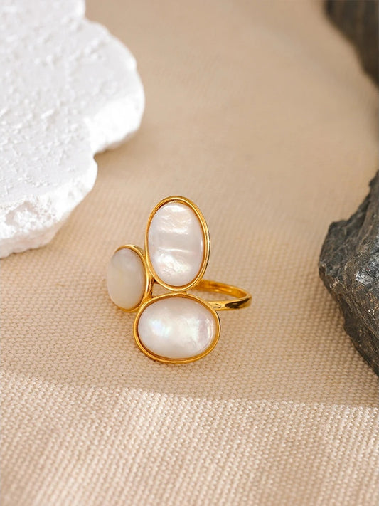 Shell flower adjustable abstract casting ring - product image