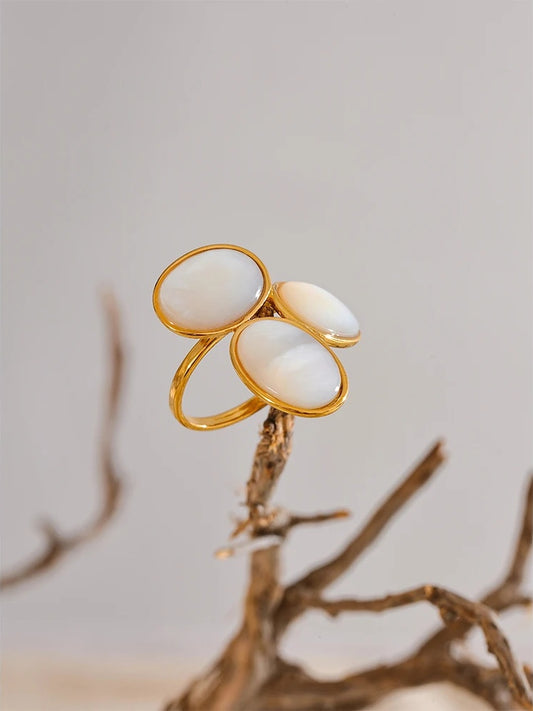 Shell flower adjustable abstract casting ring - product image