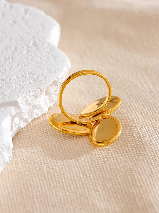Shell flower adjustable abstract casting ring - product image