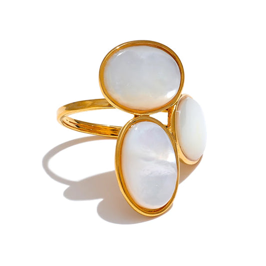 Shell flower adjustable abstract casting ring - product image