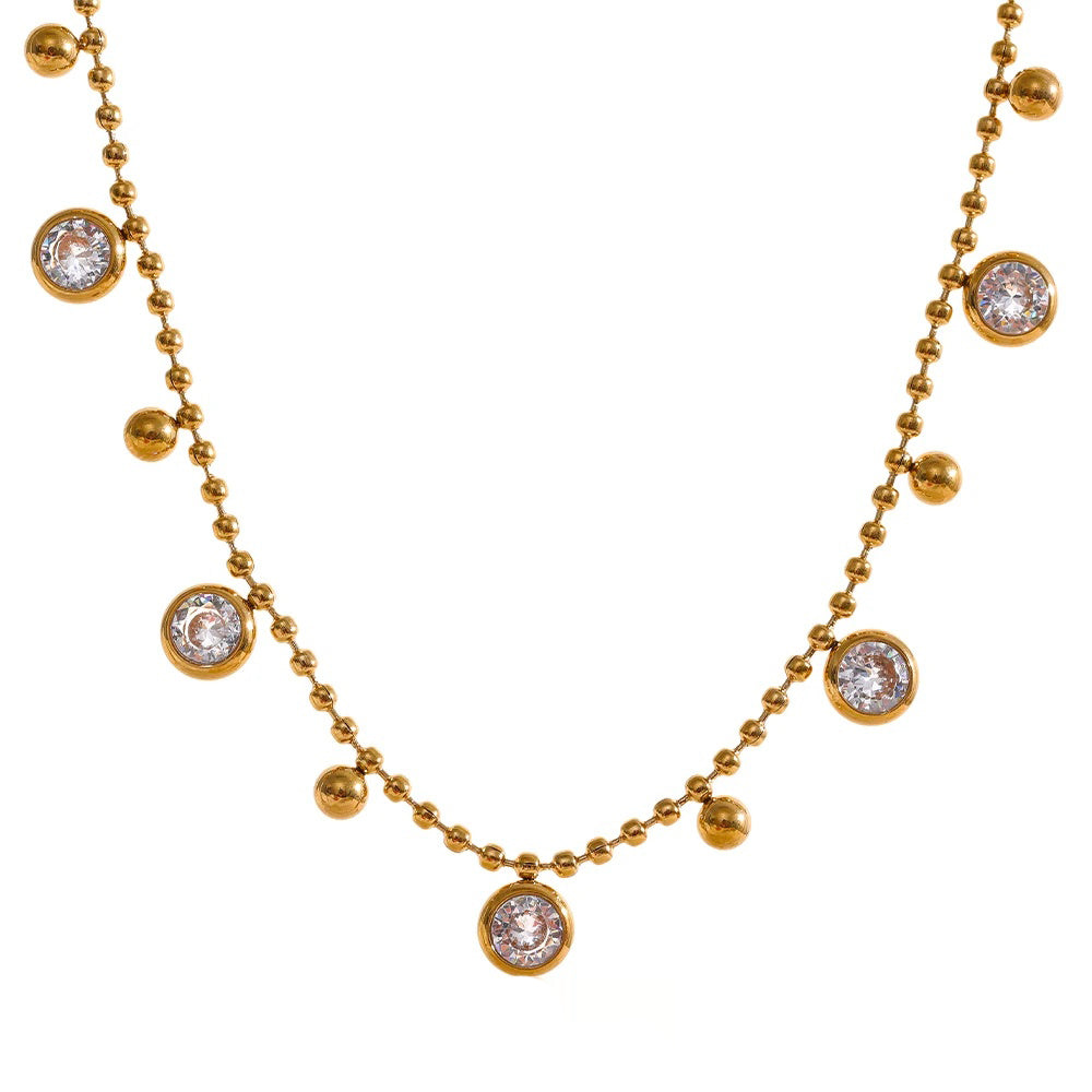 Shiny cubic zirconia chain set - product image